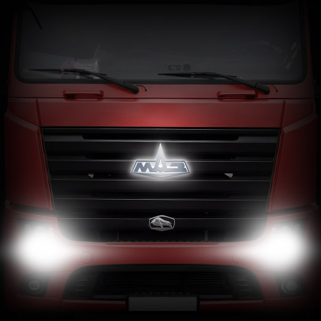 Светодиодная эмблема-логотип для грузовиков MAZ EURO (Простор) (190х420мм)