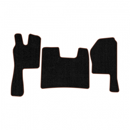21-Коврики ворсовые SCANIA R  -(ABTC 3 коврика. АТ) (UPP-6 (Черный) кант Коричневый)