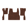 96-Коврики ворсовые SCANIA S  -(ABTC 3 коврика. АТ) (Фортуна (Коричневый) кант Коричневый)