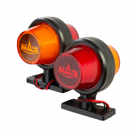 Фонарь габаритный MAXI Maz (оранжевый-красный) LED 24V