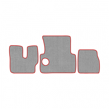 33-Коврики ворсовые MAN F-2000 Commandor -(АВС 3 коврика. МТ) (UPP-6 (Серый) кант Красный)