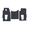 83/1-Коврики ворсовые Mercedes Actros MP3 MS от 2004г. (2пневмо) -(ABTC 3 коврика. АТ) (UPP-8 (Графит) кант Синий)