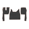 98-Коврики ворсовые FORD F-MAX -(ABTC 3 коврика. АТ) (UPP-8 (Графит) кант Коричневый)