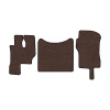 42-Коврики ворсовые MERCEDES ACTROS -(АВС 3 коврика. МТ) (UPP-8 (Коричневый) кант Черный)