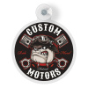 Вымпел-бейдж на присоске (Ø125мм) CUSTOM MOTORS