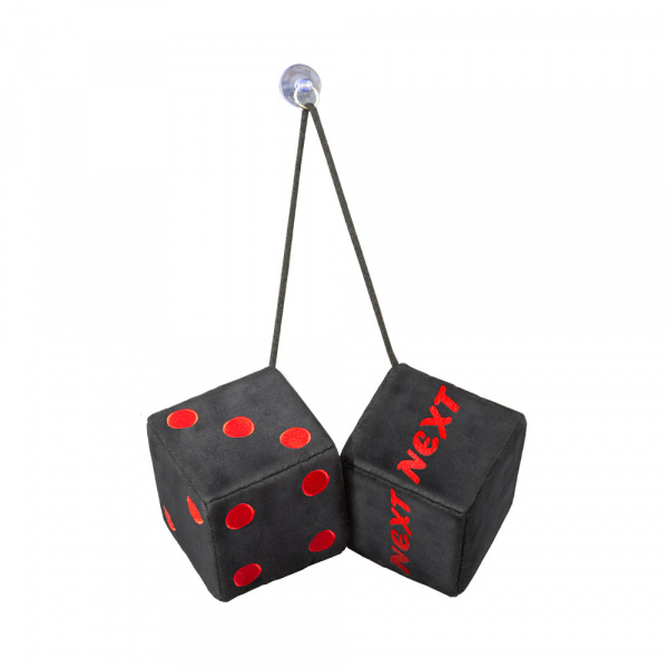 Кубики с вышивкой на присоске (черные, 10х10см)