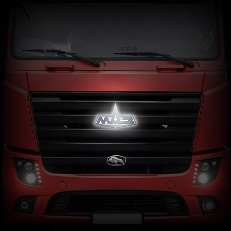 Светодиодная эмблема-логотип для грузовиков MAZ EURO (Простор) (190х420мм)