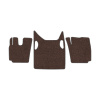 91-Коврики ворсовые SCANIA G 2019г > -(ABTC 3 коврика. АТ) (UPP-8 (Коричневый) кант Серый)