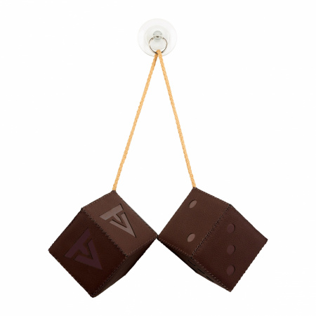 Кубики кожаные на присоске (8х8см) VITA TRUCK (DakotaBrown+АликКоричневый)