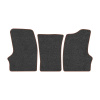 55-Коврики ворсовые ГАЗЕЛЬ -(АВС 3 коврика. МТ) (UPP-8 (Графит) кант Коричневый)