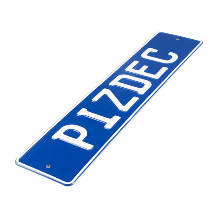 Автомобильный сувенирный номер PIZDEC