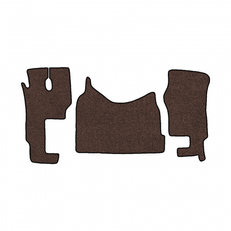 48-Коврики ворсовые MERCEDES ACTROS ЕВРО-5 (2007) МР2-МР3 -(ABTC 3 коврика. АТ) (UPP-8 (Коричневый) кант Черный)