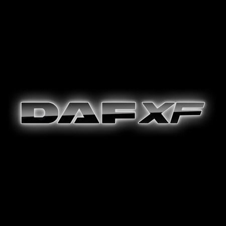 Буквы SDP (пластик) черный эмблема на капот DAF XF (680*65) (Белый)