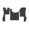84-Коврики ворсовые SCANIA G (2011-2015) увел. шахта -(ABTC 3 коврика. АТ) (UPP-8 (Графит) кант Коричневый)