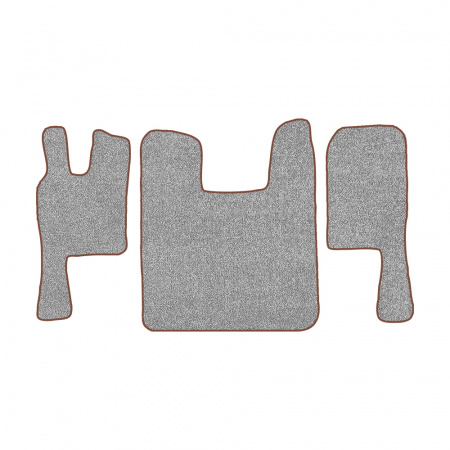 67-Коврики ворсовые SCANIA 124 (после 2010г) -(ABTC 3 коврика. АТ) (UPP-8 (Серый) кант Коричневый)