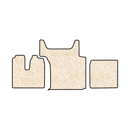 105/1 (хол-к)-Коврики ворсовые Sitrak G7/C7H -(АВС 3 коврика. МТ) (Фортуна (Бежевый) кант Черный)