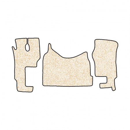 48-Коврики ворсовые MERCEDES ACTROS ЕВРО-5 (2007) МР2-МР3 -(ABTC 3 коврика. АТ) (Фортуна (Бежевый) кант Черный)