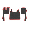 98-Коврики ворсовые FORD F-MAX -(ABTC 3 коврика. АТ) (UPP-8 (Графит) кант Красный)