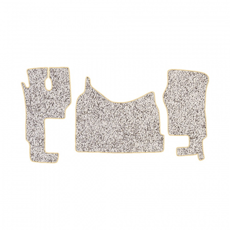 48-Коврики ворсовые MERCEDES ACTROS ЕВРО-5 (2007) МР2-МР3 -(ABTC 3 коврика. АТ) (Фортуна (Серый) кант Бежевый)