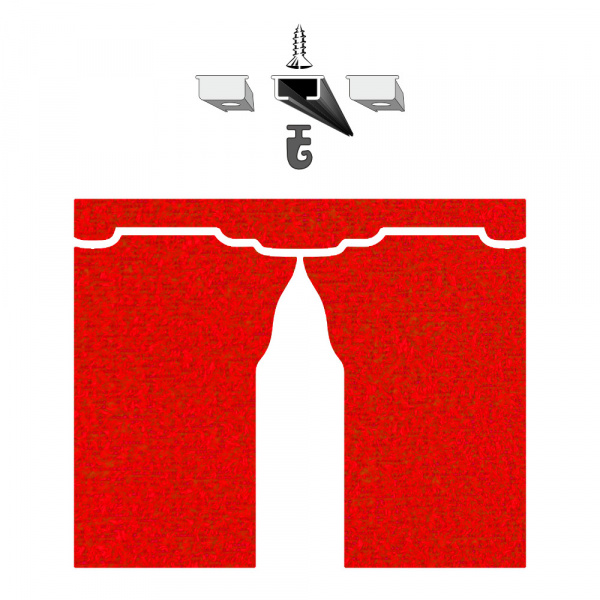 Перегородка салона со шторами GZ Комфорт Барашек