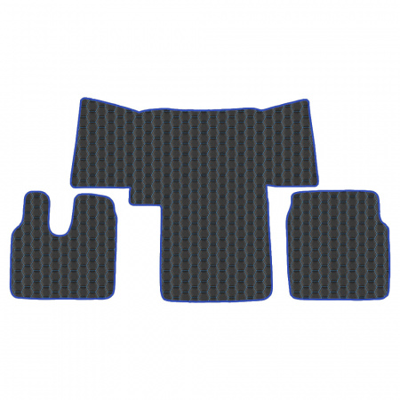 4.2 Коврики стёганные MAN TGL TGM TGS TGA от 2000 (АТ) 410  (Премиум Черный строчка Синяя)