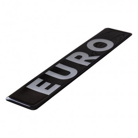 Объемная наклейка VT EURO (200х40мм, черная)