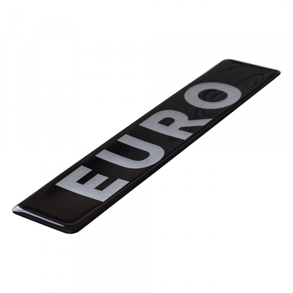 Объемная наклейка VT EURO (200х40мм, черная)