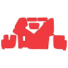 7.1 Коврики стёганные IVECO STRALIS от 2003  (МТ широкая кабина)  (Классик Красный)
