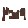 21-Коврики ворсовые SCANIA R  -(АВС 3 коврика. МТ) (UPP-8 (Коричневый) кант Коричневый)