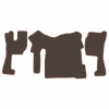 2.1 Коврики стёганные VOLVO FH 2 от 2002 до 2008 (МТ)  (Классик Коричневый)