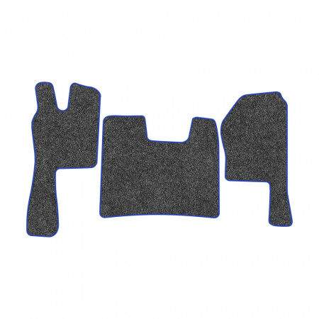 21-Коврики ворсовые SCANIA R  -(ABTC 3 коврика. АТ) (UPP-3 (Серый) кант Синий)