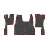 96-Коврики ворсовые SCANIA S  -(ABTC 3 коврика. АТ) (UPP-3 (Серый) кант Красный)