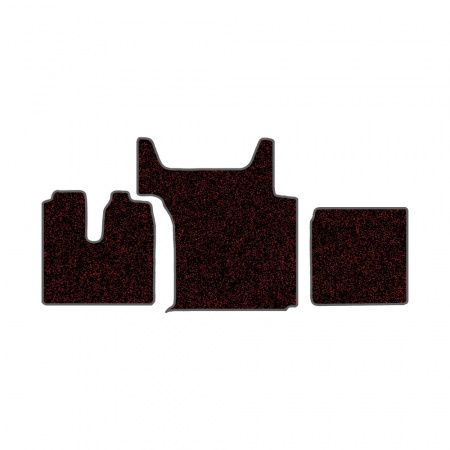 105/1 (хол-к)-Коврики ворсовые Sitrak G7/C7H -(АВС 3 коврика. МТ) (Карлайт (Красный) кант Серый)