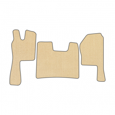 21-Коврики ворсовые SCANIA R  -(ABTC 3 коврика. АТ) (UPP-6 (Бежевый) кант Серый)