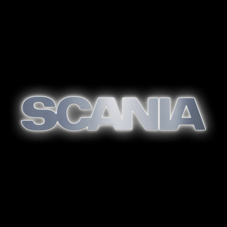 Буквы SDT на капот SCANIA (820*125) ( Подсветка  Белый)