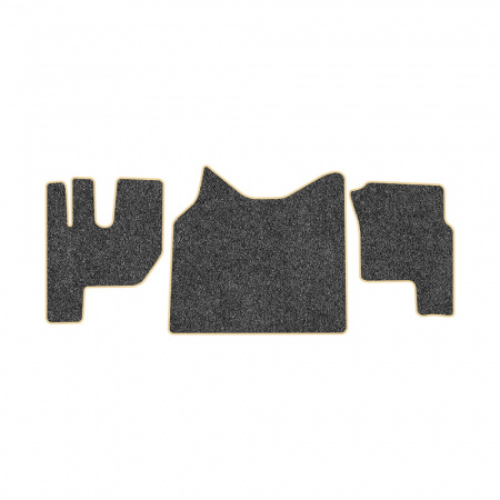 74-Коврики ворсовые RENAULT серия. Т 2014 г. -(ABTC 3 коврика. АТ) (UPP-3 (Серый) кант Бежевый)