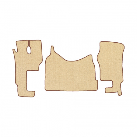 48-Коврики ворсовые MERCEDES ACTROS ЕВРО-5 (2007) МР2-МР3 -(ABTC 3 коврика. АТ) (UPP-6 (Бежевый) кант Коричневый)