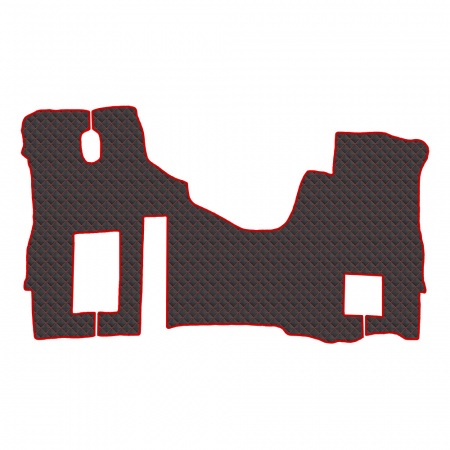 17.4 Коврики стёганные FOTON AUMAN R (АТ, 1 пневм., 1 табуретка) от 2024г.в. (Классик Черный строчка Красная)