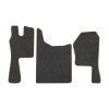 23-Коврики ворсовые SCANIA G (2011-2015) -(ABTC 3 коврика. АТ) (UPP-8 (Графит) кант Коричневый)