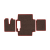 93-Коврики ворсовые MAN TGX  -(АВС 3 коврика. МТ) (UPP-8 (Коричневый) кант Красный)