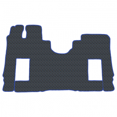8.3 Коврики стёганные KAMAZ К5 54901 (АТ, ровный пол)  (Классик Черный строчка Синяя)
