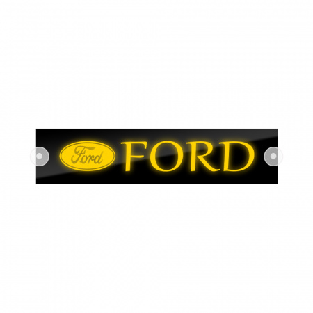 Табличка светодиодная 10x50 (желтая) на лобовое стекло (24v) (FORD)