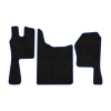 23-Коврики ворсовые SCANIA G (2011-2015) -(ABTC 3 коврика. АТ) (UPP-8 (Черный) кант Синий)