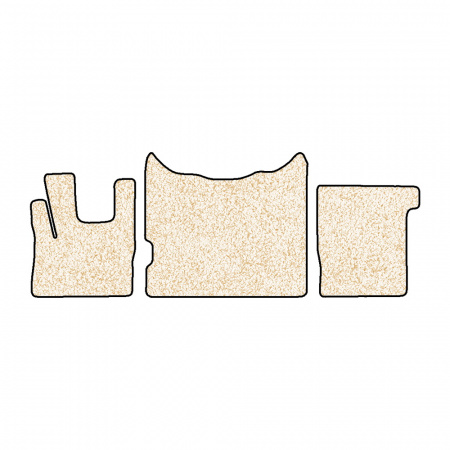 53/1-Коврики ворсовые DAF 105 (увеличенная шахта) -(ABTC 3 коврика. АТ) (Фортуна (Бежевый) кант Черный)