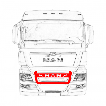 Кенгурятник с надписью для MAN TGA/TGX/TGS M002