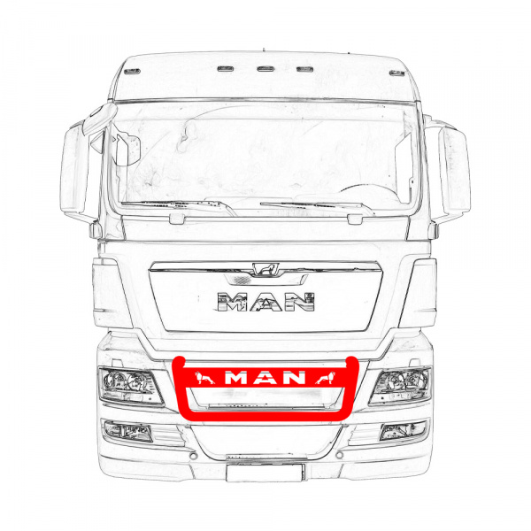 Кенгурятник с надписью для MAN TGA/TGX/TGS M002