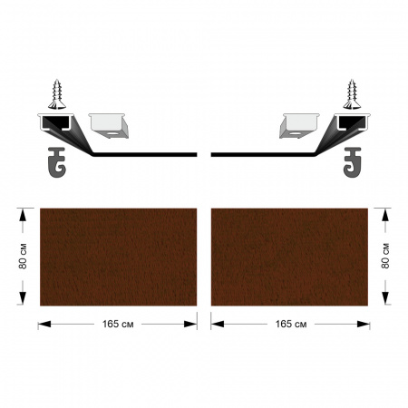 Комплект автоштор с направляющими IVECO Daily