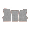 55-Коврики ворсовые ГАЗЕЛЬ -(АВС 3 коврика. МТ) (UPP-8 (Серый) кант Коричневый)