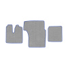 31-Коврики ворсовые MAN TGA XXL -(АВС 3 коврика. МТ) (UPP-6 (Серый) кант Синий)