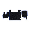 03-Коврики ворсовые RENAULT PREMIUM до 2005 -(АВС 3 коврика. МТ) (Карлайт (Серый) кант Синий)